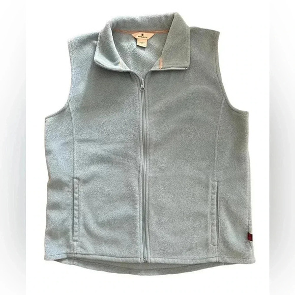 Woolrich Jackets & Blazers - Woolrich Fleece Vest Light Teal Women’s Medium Full Zip Pockets